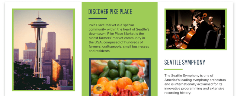 brochure with quality images